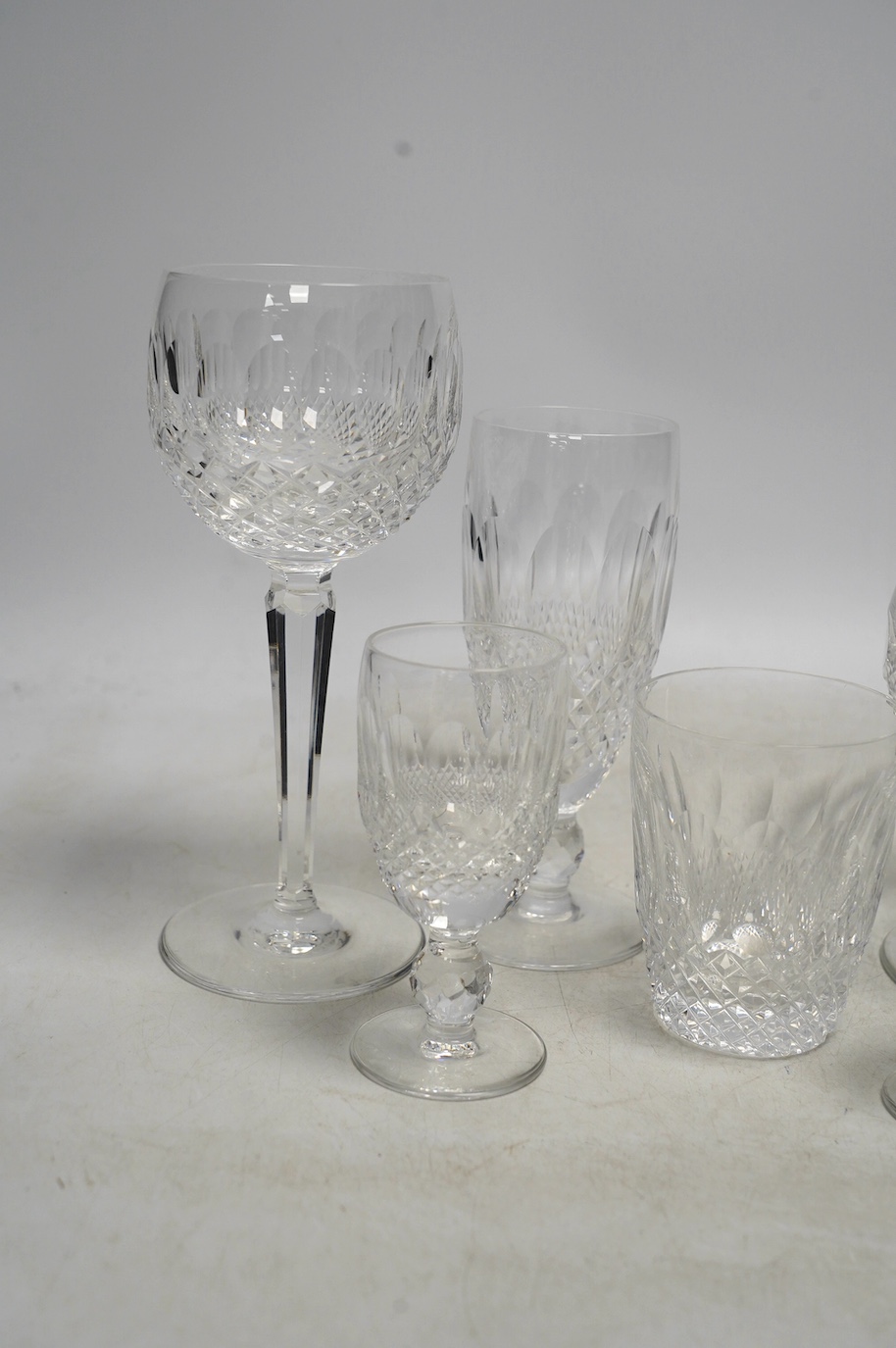 A suite of Waterford Crystal glassware, Colleen pattern to include Claret, tumblers and hock glasses (51). Condition - good